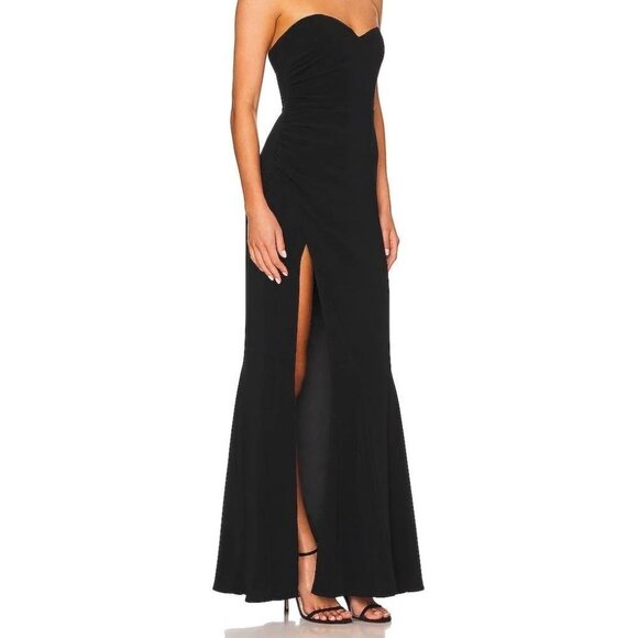LOVERS + Friends Women's The Kim Gown in Black - Picture 3 of 6
